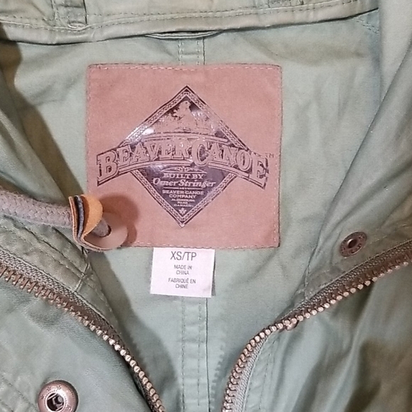 Beaver Canoe Spring/Fall Army Green Jacket - Picture 4 of 5